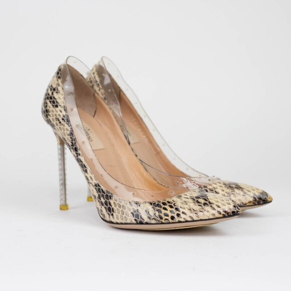 Valentino Garavani Snakeskin Heels‎ Size 37 EUR 6.5 US - Picture 12 of 16